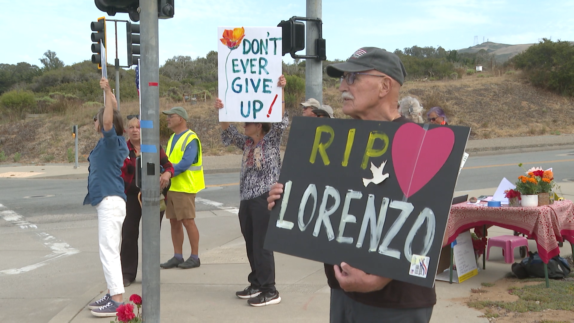 Vigil, protest held in Los Osos after ICE shooting in Houston