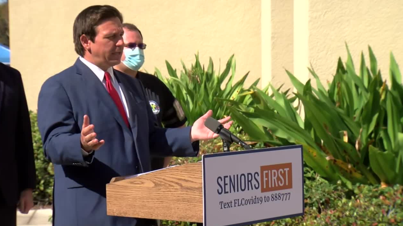 Florida Gov. Ron DeSantis announces a new mass COVID-19 vaccination site at the Venice Community Center on Feb. 10, 2021.jpg