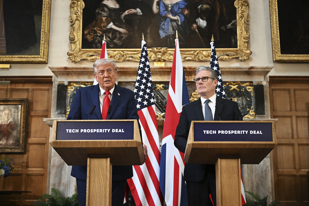 President Donald Trump and Britain's Prime Minister Keir Starmer.