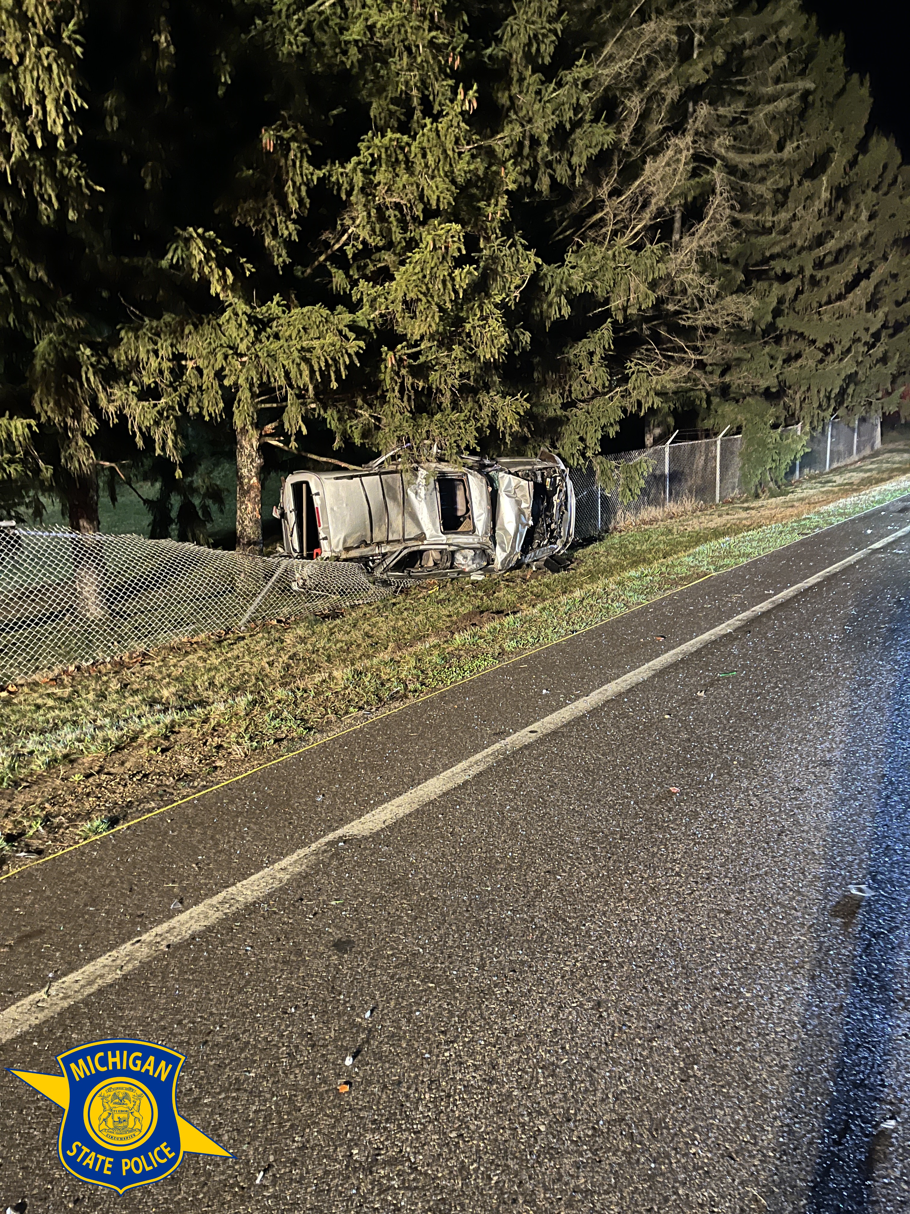 MSP Wayland Post - Hamilton man dies after rollover crash