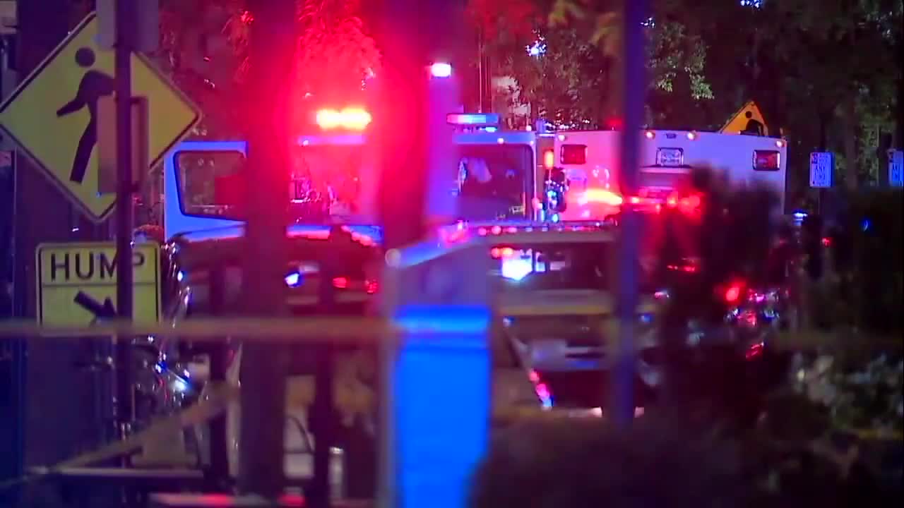 shooting police lights