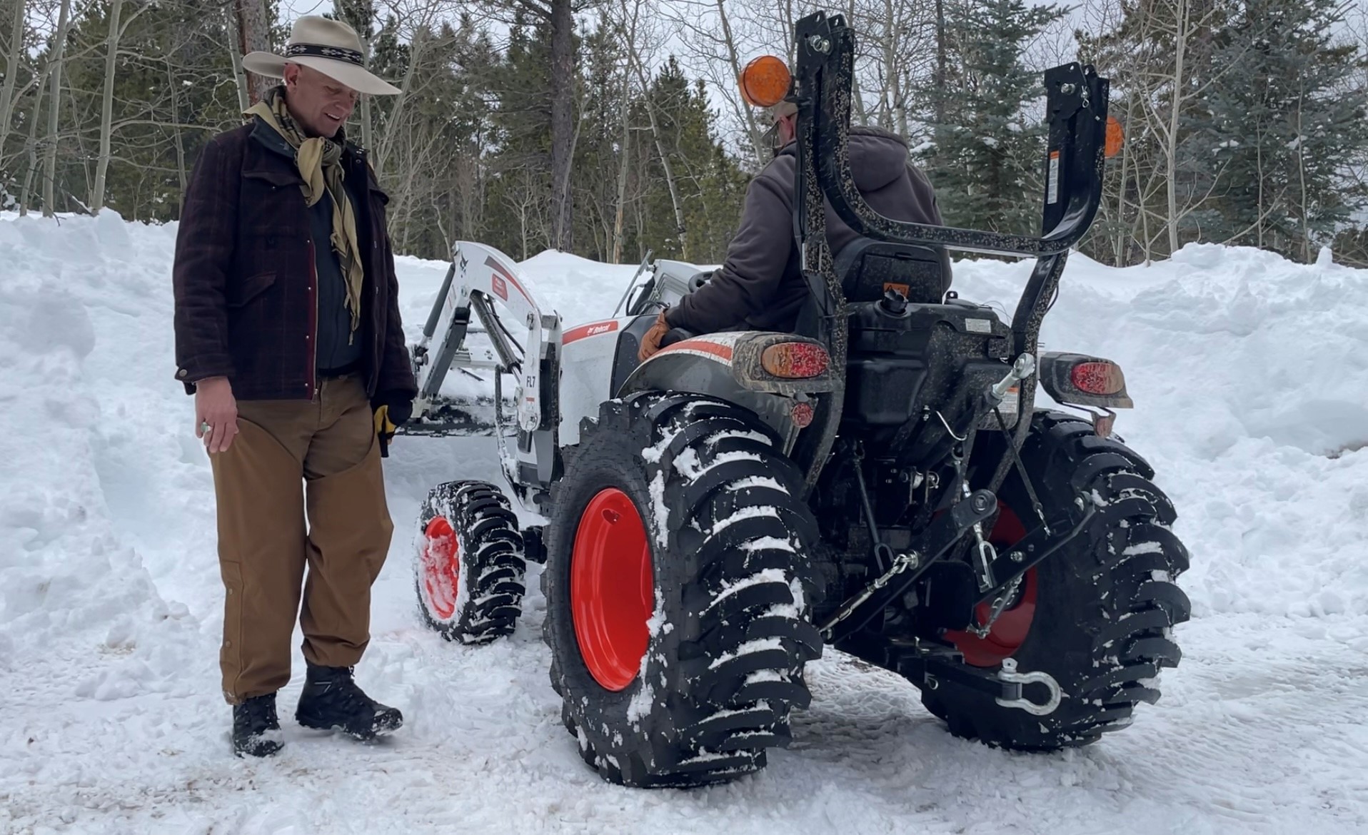 Bren Wilson's neighbors helped clear his driveway, after he was trapped for 10 hours in shoulder-deep snow.