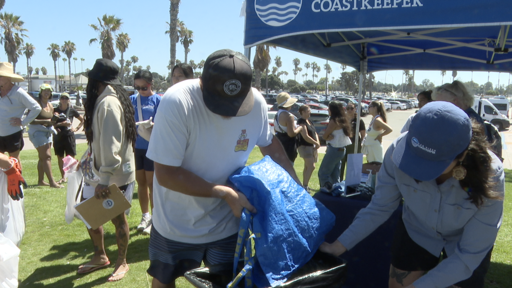 Volunteers collected, sorted and weighed the trash they collected the day after the July 4th holiday. 