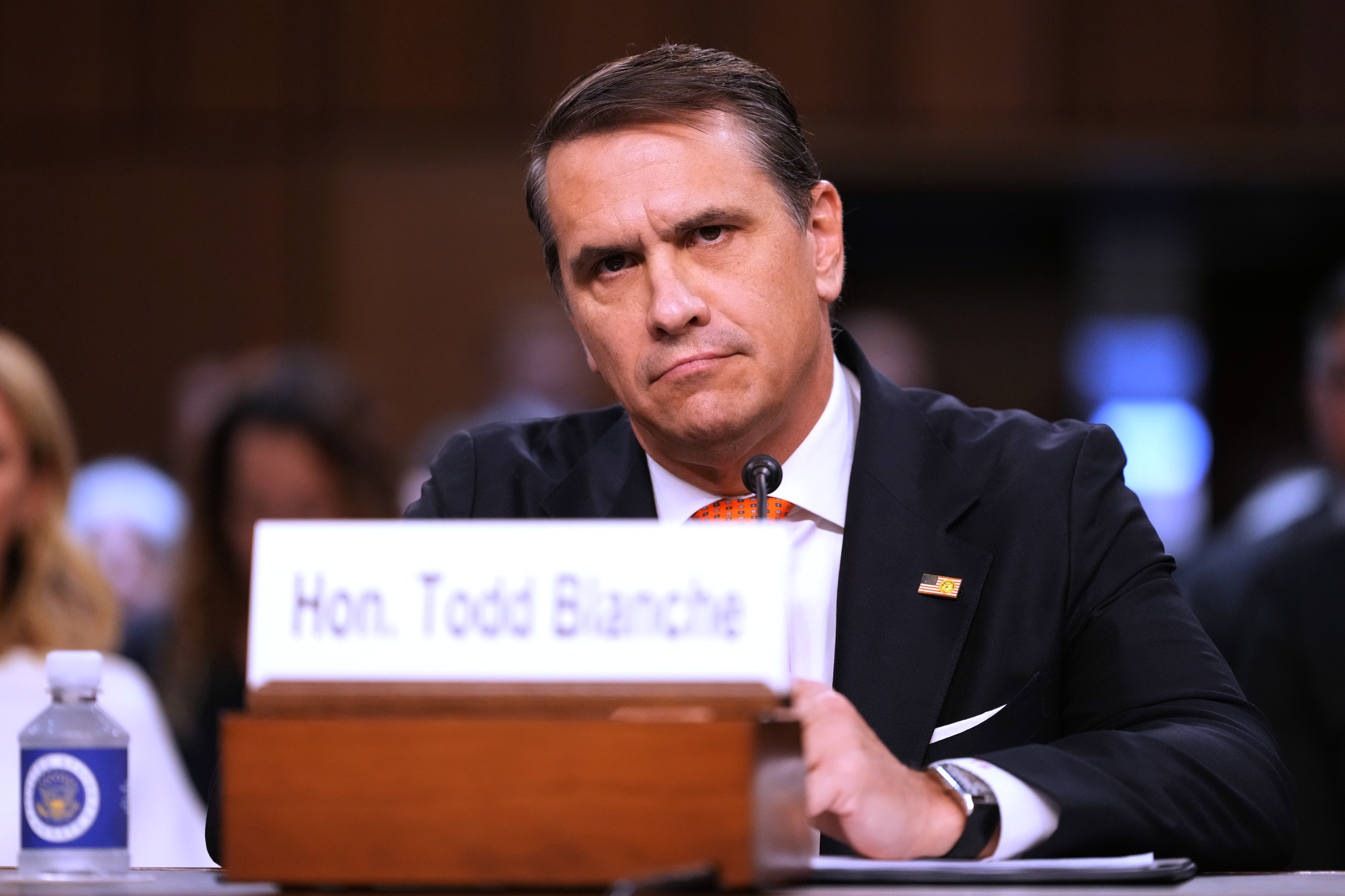 FILE - Acting Attorney General Todd Blanche appears before the Senate Judiciary Committee on Capitol Hill in Washington, July 15, 2026.