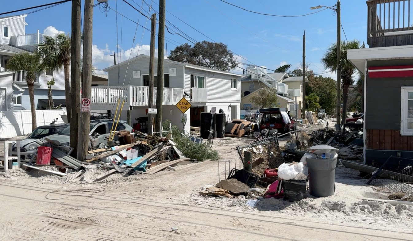 Damage from Helene on Treasure Island