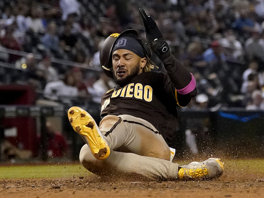 Padres Diamondbacks Baseball Fernando Tatis slide
