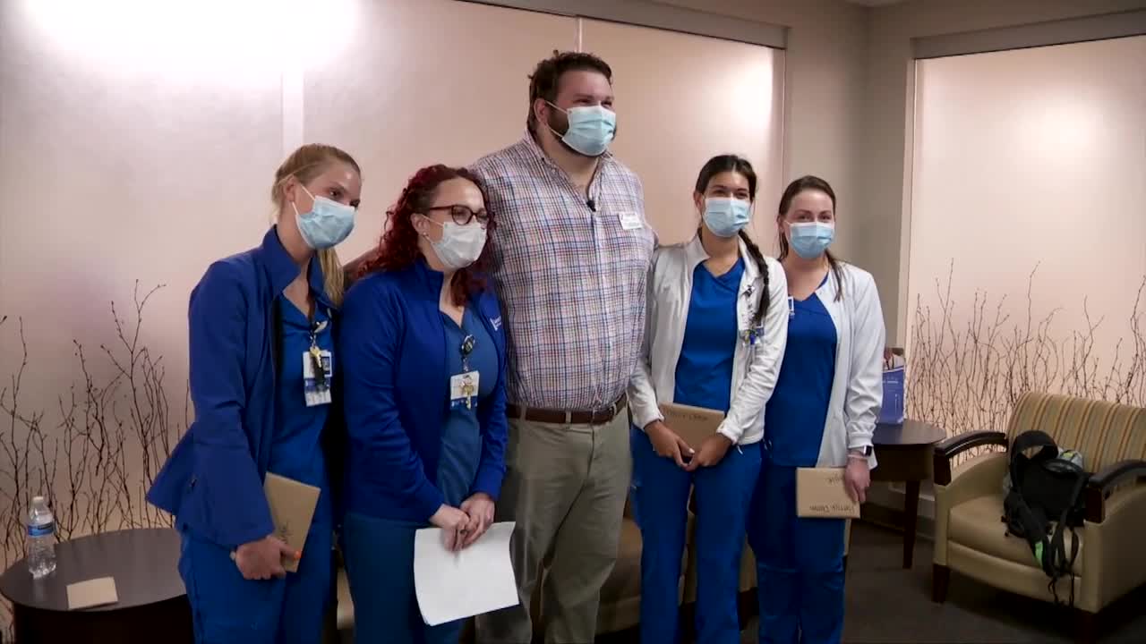 patrick dalton returns to hospital