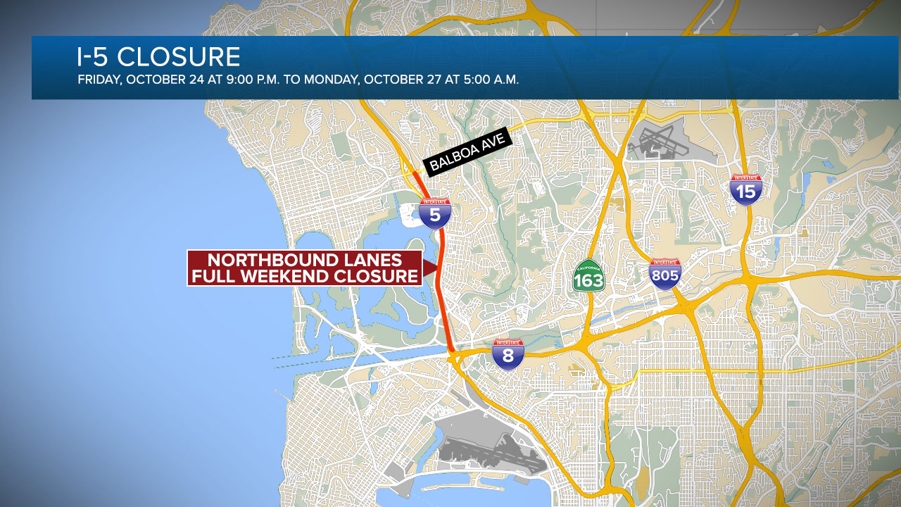 NORTH BOUND LANES I-5 CLOSURE