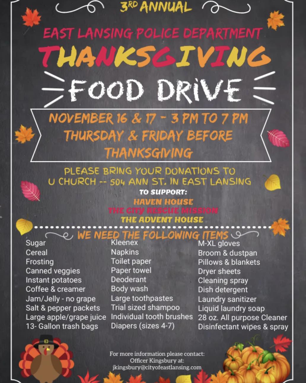 East Lansing Food Drive