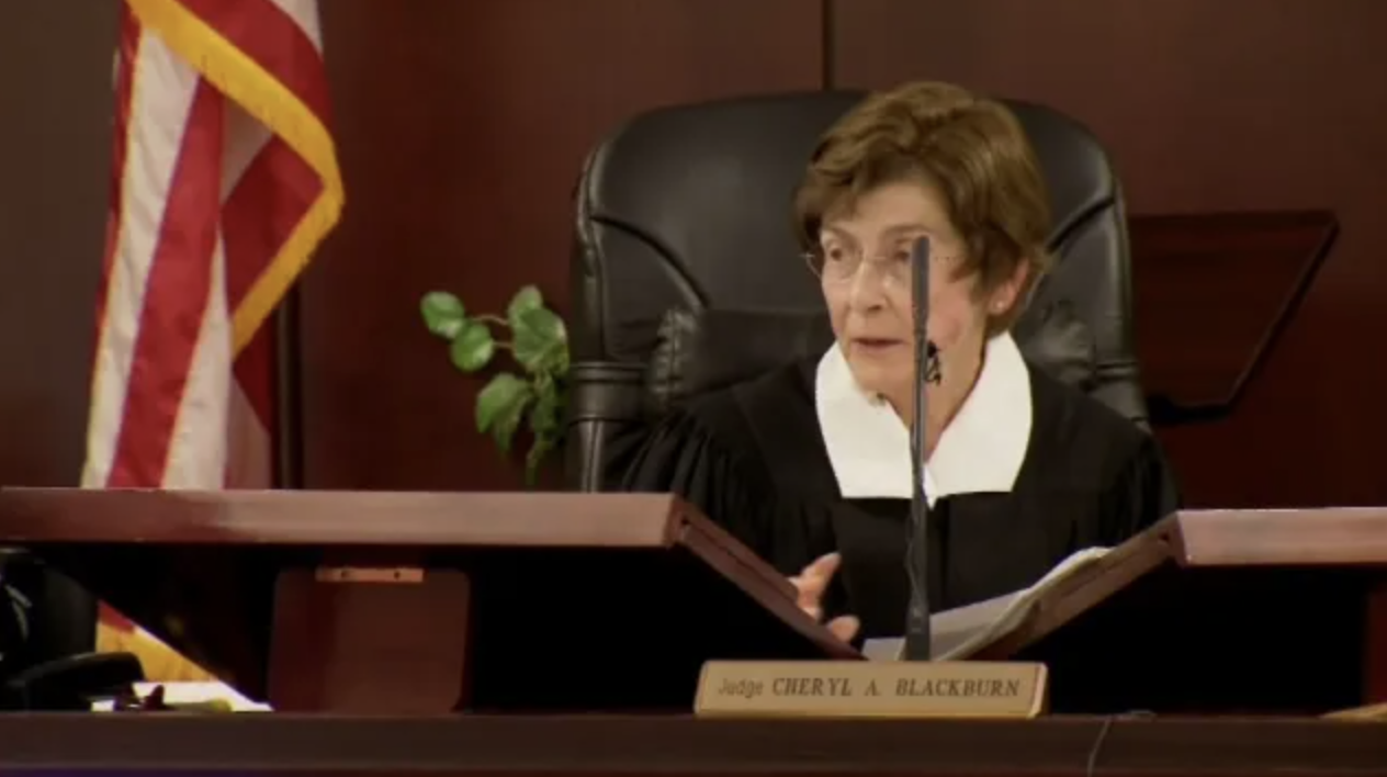 Judge Cheryl Blackburn in her courtroom. 