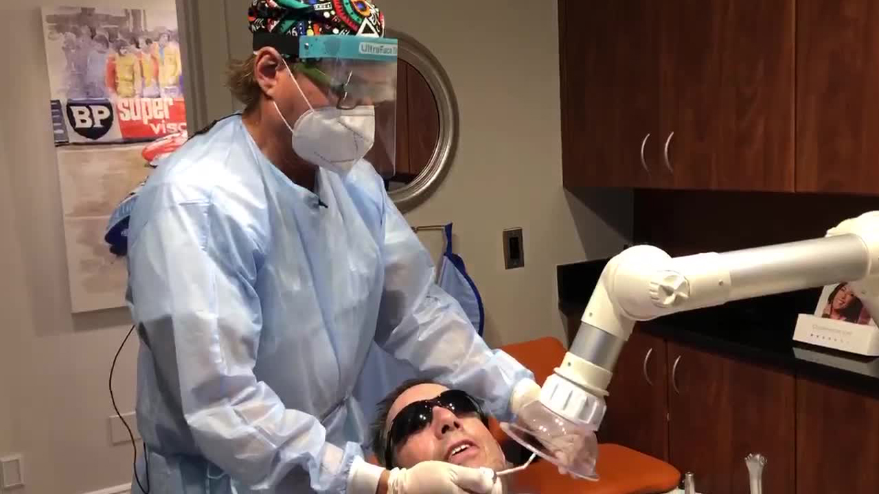 Dr. Mitchell Josephs with patient