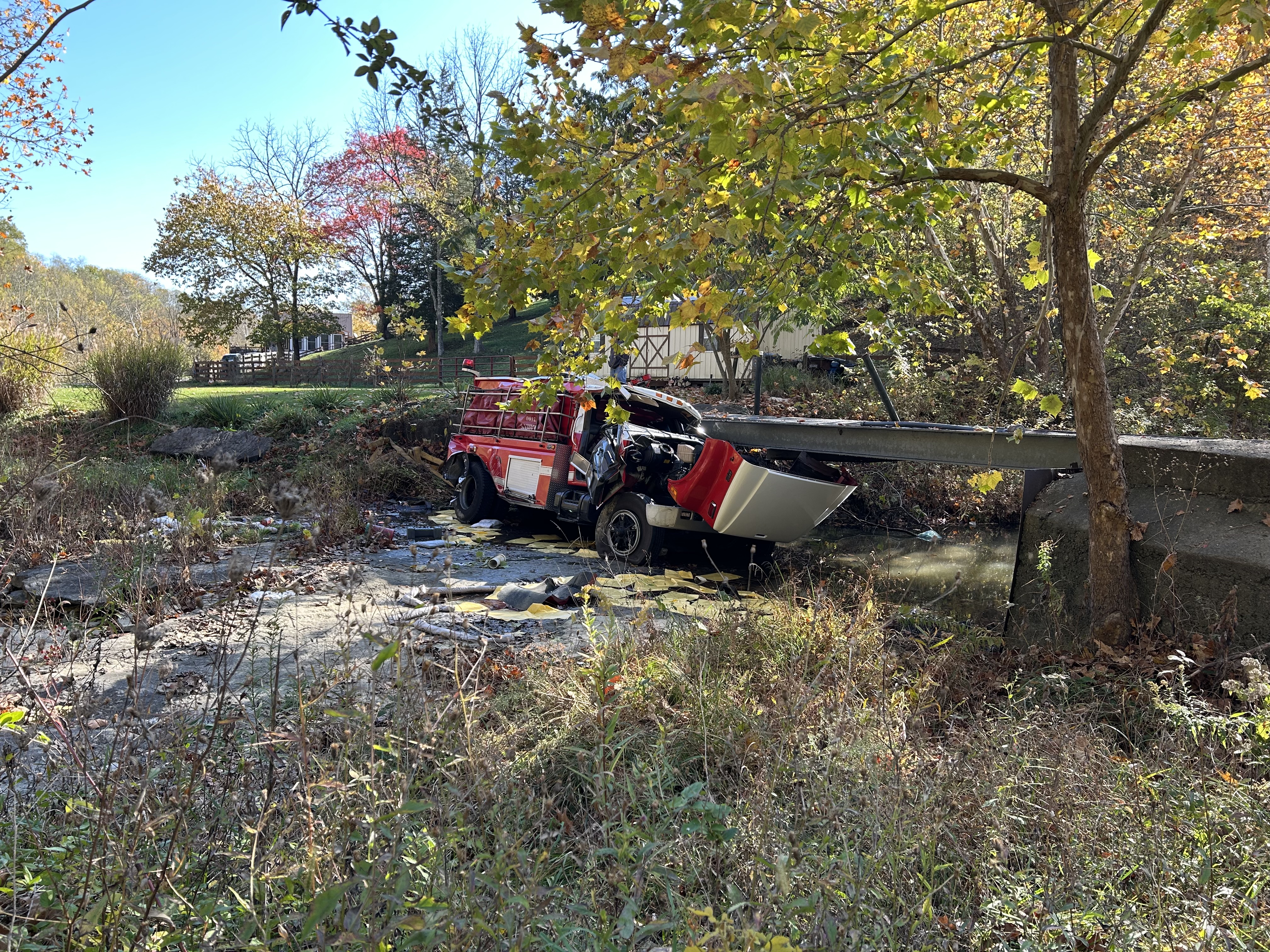 Volunteer firefighter hurt, airlifted to UC Medical Center after morning crash in Pendleton County