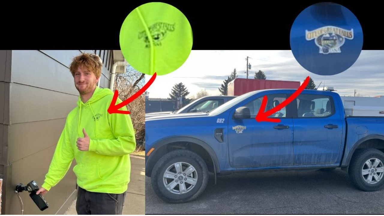 city utility workers wear neon yellow or blue shirts or jackets with a logo