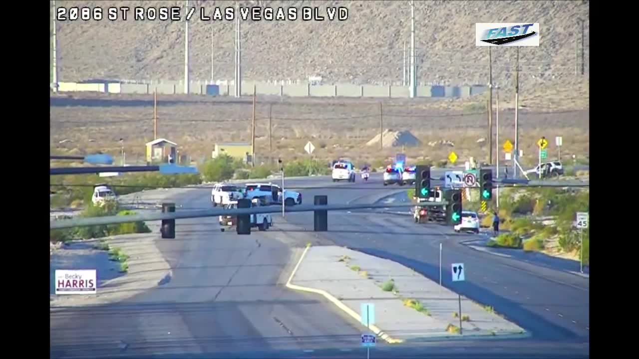 One receives serious injuries in rollover crash near St. Rose Parkway in southern valley, LVMPD says