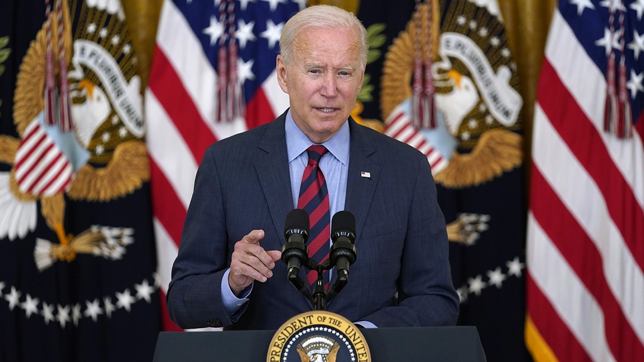 President Joe Biden speaks about the coronavirus pandemic in the East Room of the White House in Washington
