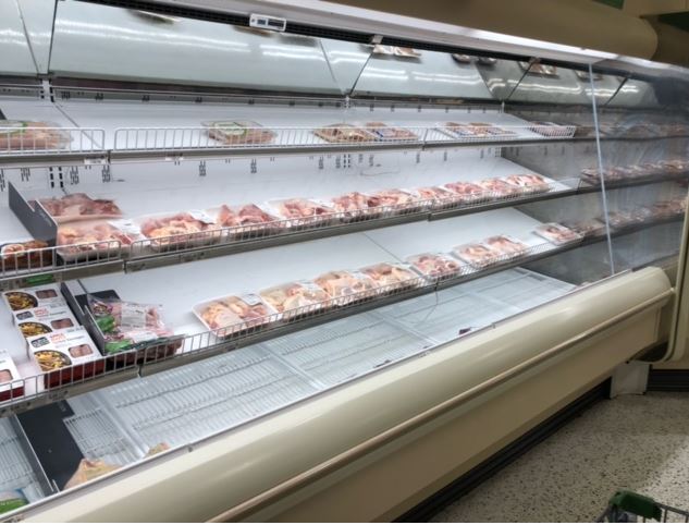 grocery store shelves