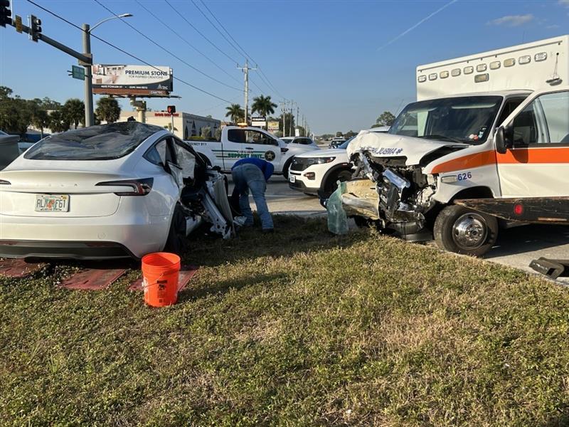 ambulance crash at metro parkway