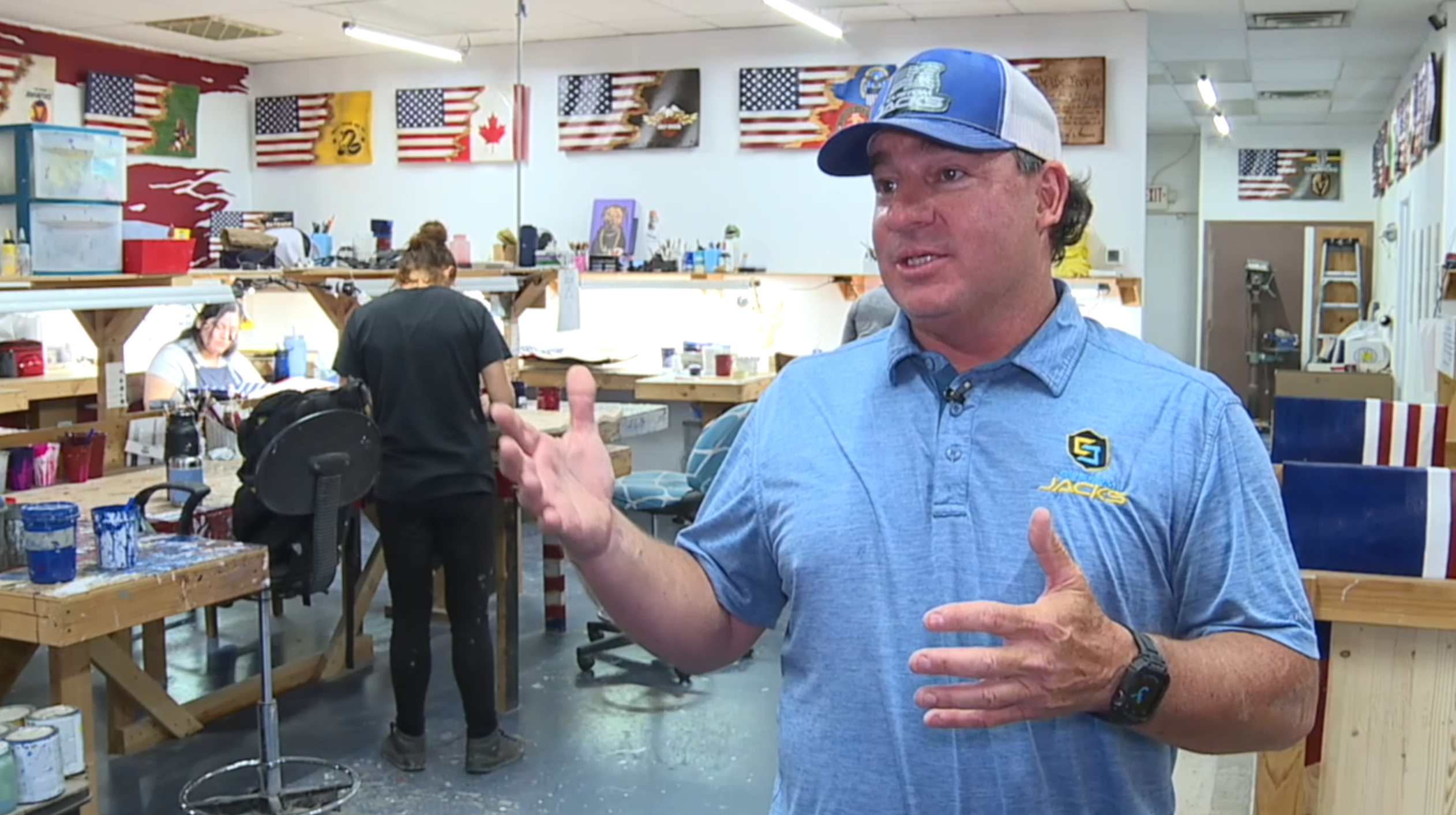 Henderson veteran handcrafts wooden American flags now displayed in 30 states