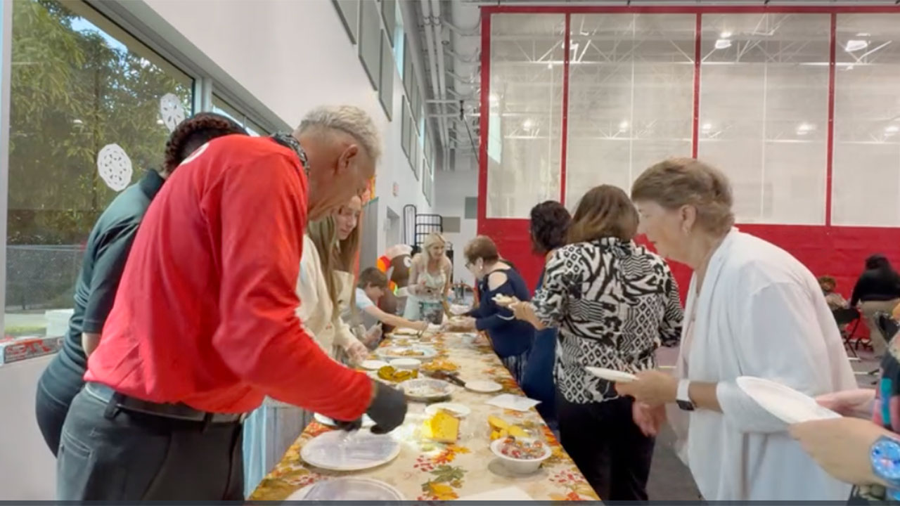 The "Home Away From Home" Thanksgiving luncheon returned this year at the YMCA in Lake Worth, and organizers say it drew their biggest crowd yet.