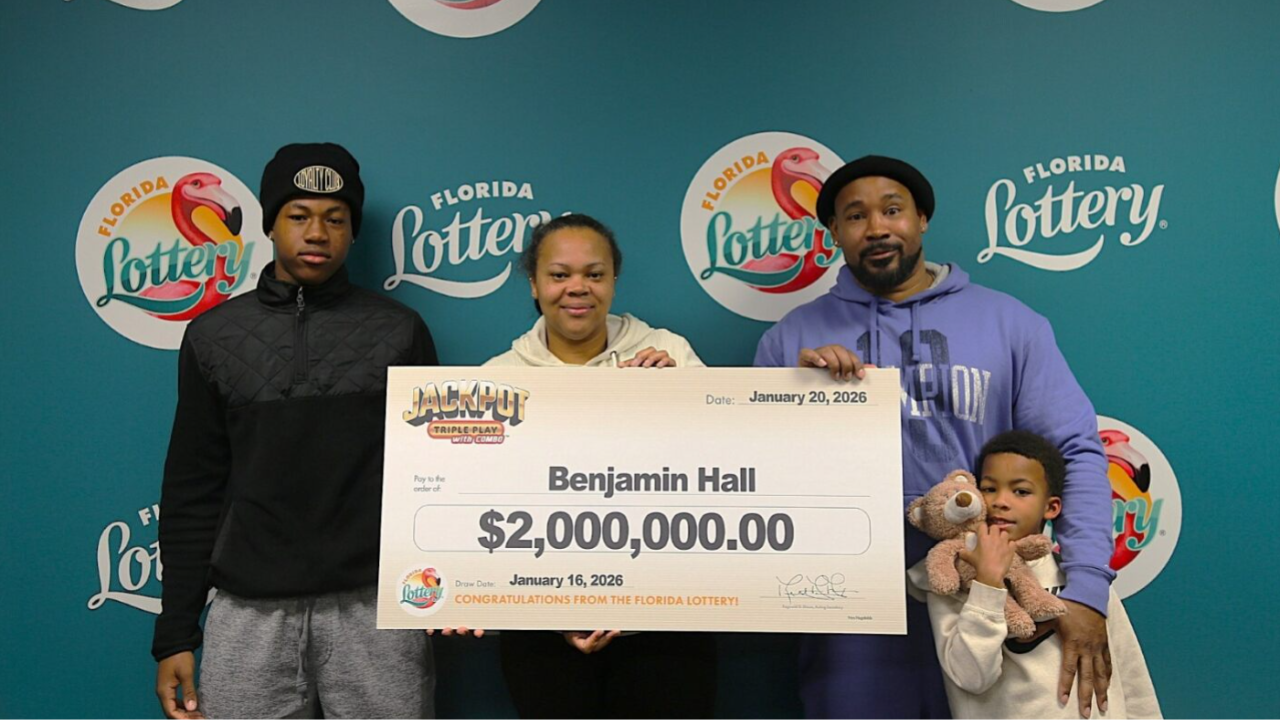 Winter Haven man claimed $2 million prize from Florida Lottery Jackpot Triple Play