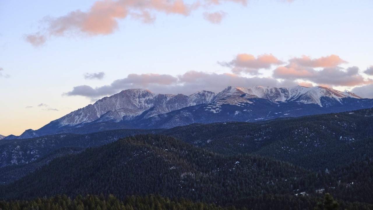 Pikes Peak from Woodland Park