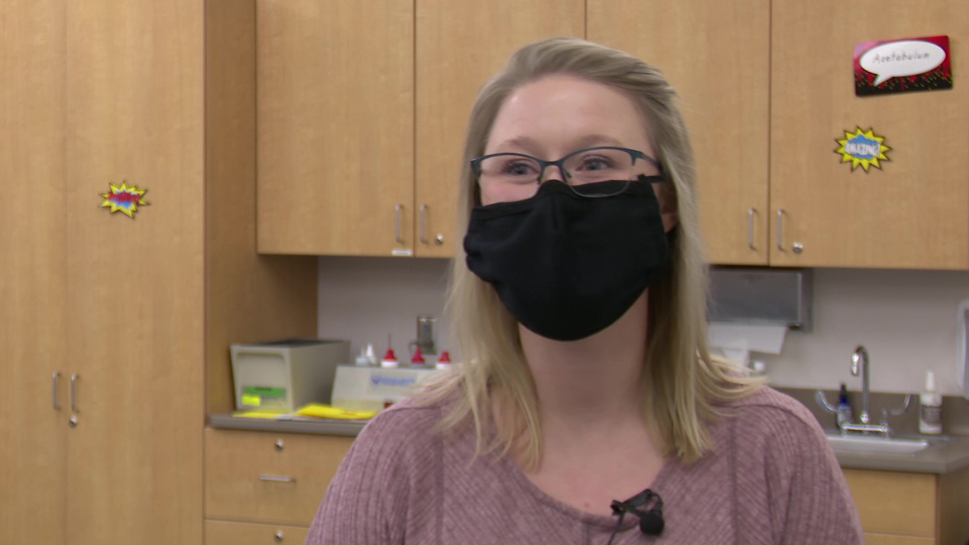 Taylor Becker, a student in the physical therapist assistant program