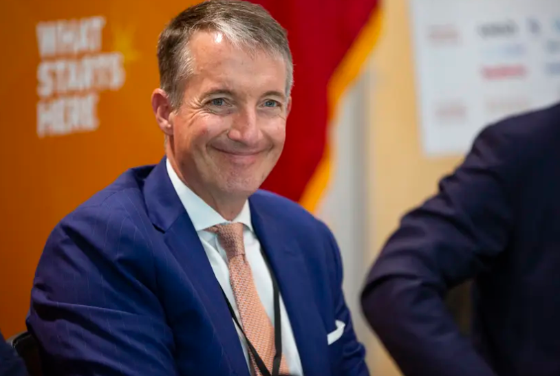 The University of Texas at Austin President Jay Hartzell on April 18, 2022.