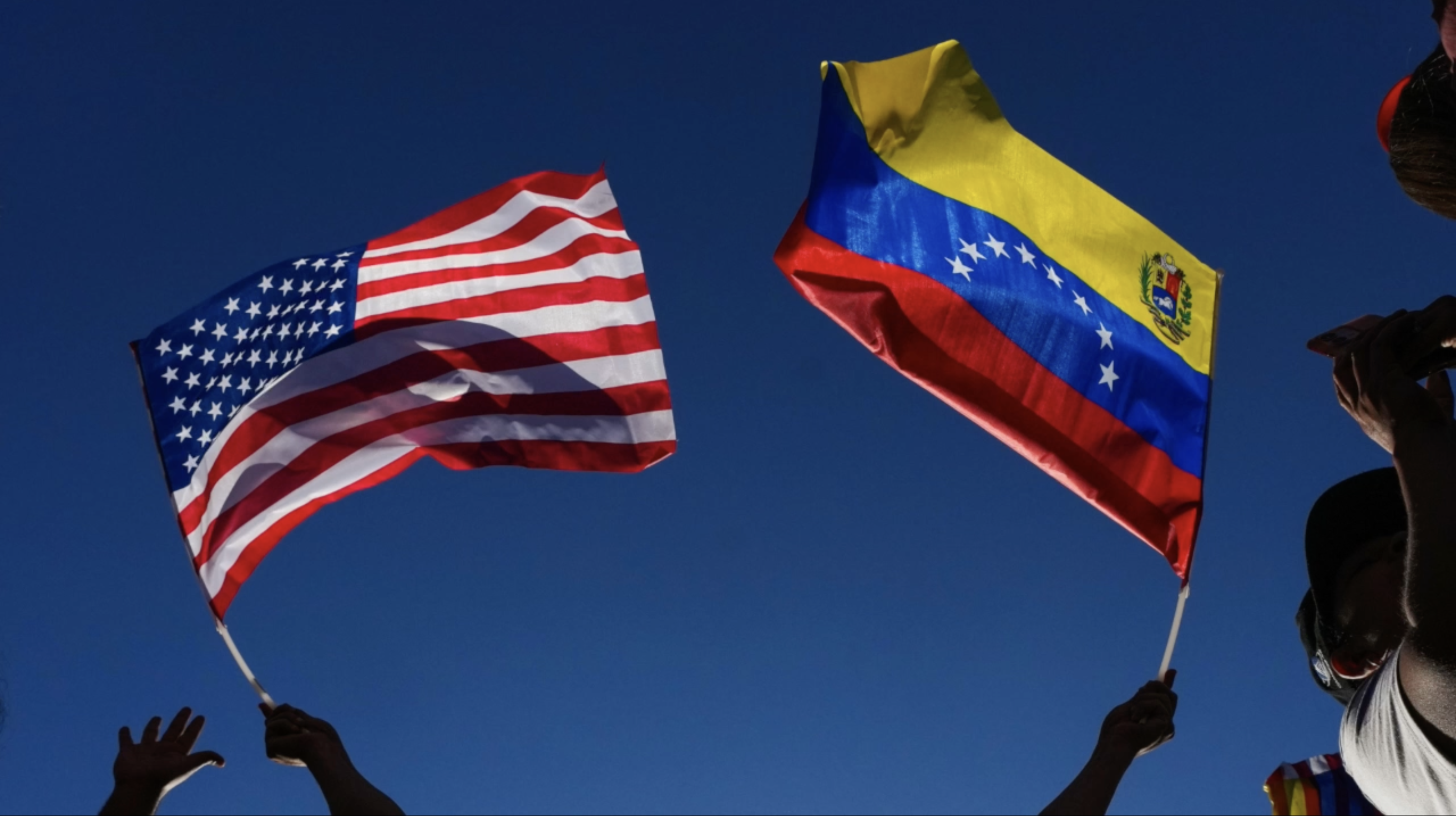 USA and Venezuela flag