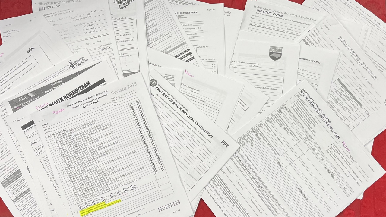 physical evaluation forms in all 50 states