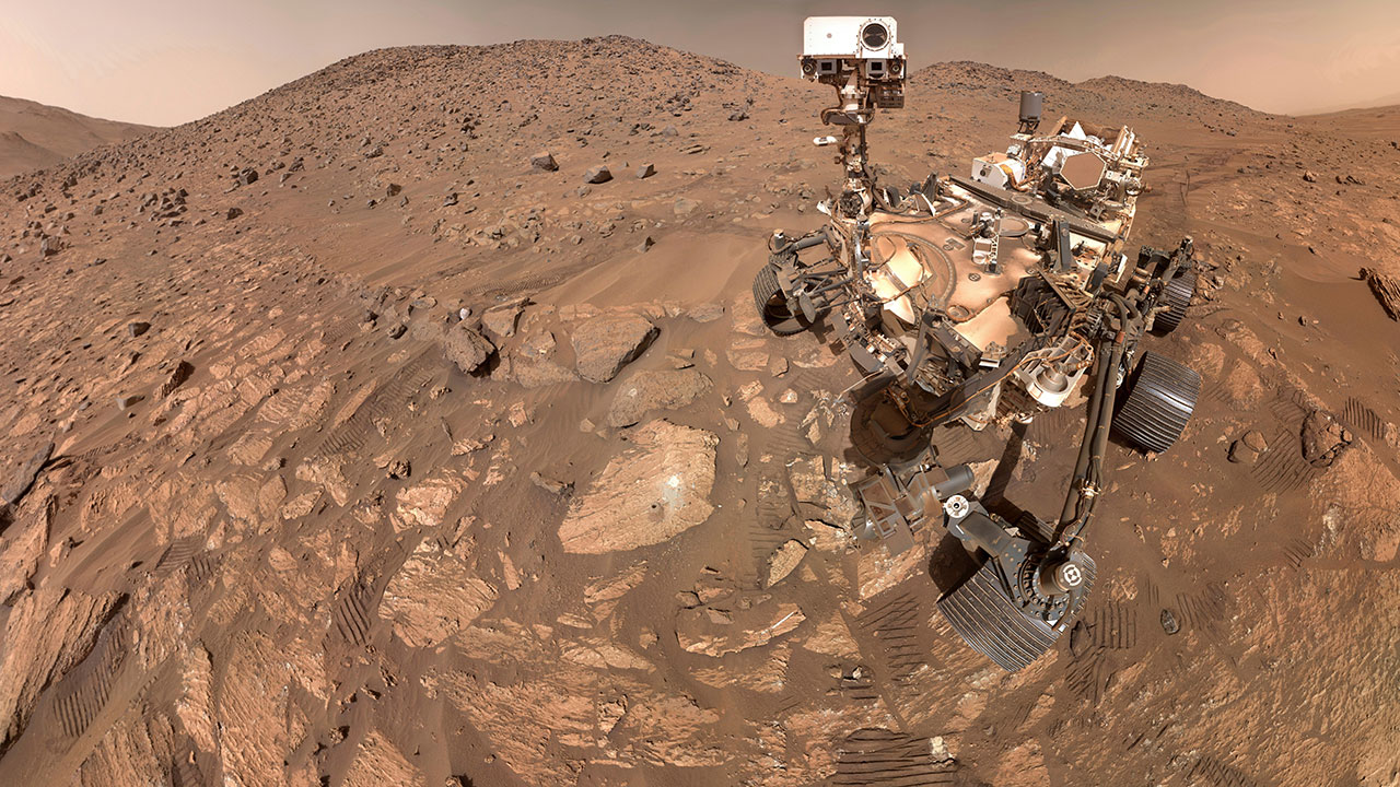 FILE - This image provided by NASA, shows a selfie of their Perseverance Mars rover, on July 23, 2024. The image is made up of 62 individual images that were stitched together. (NASA via AP, file)