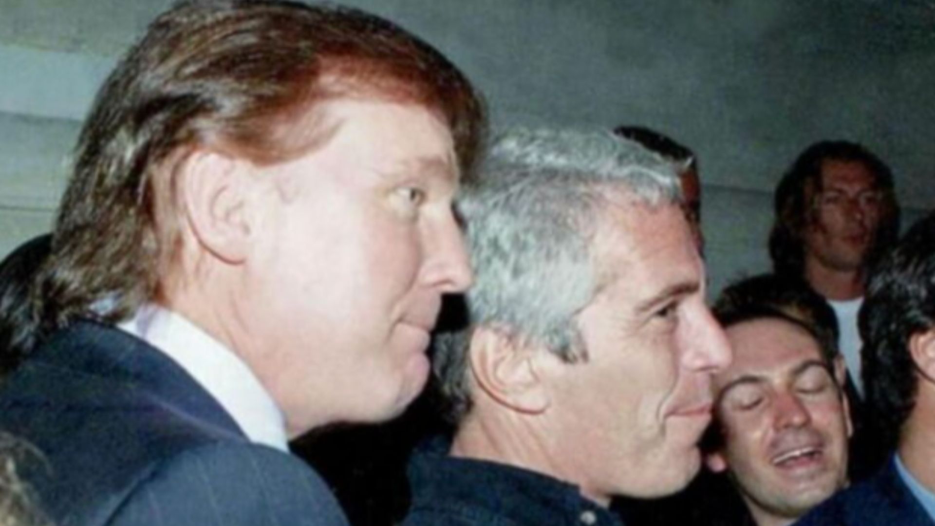 This undated photo from the House Oversight Committee shows Donald Trump alongside Jeffrey Epstein