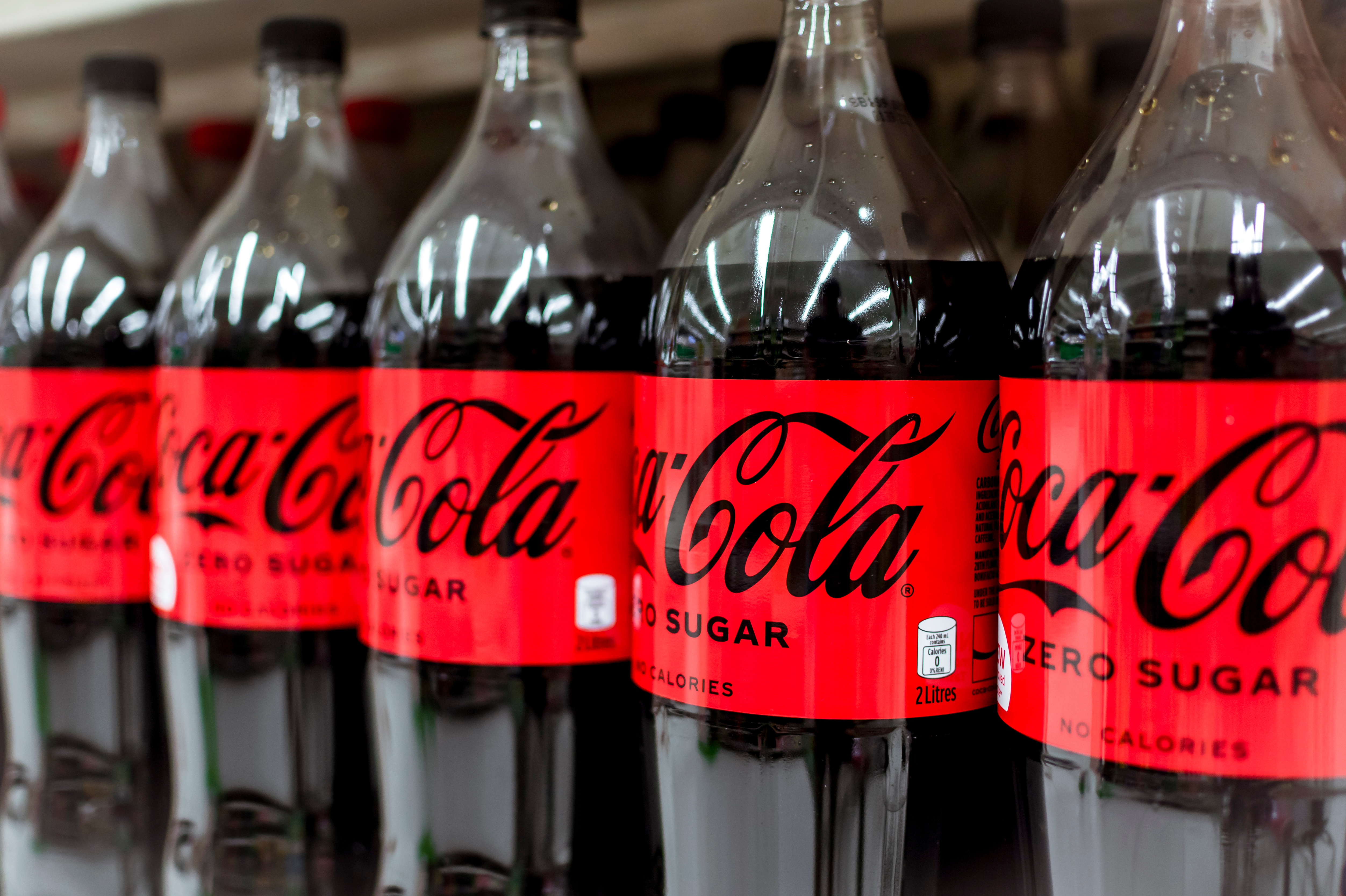 Bottles of Coke Zero