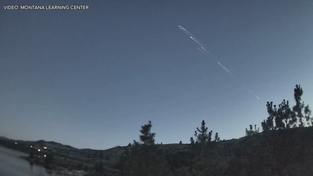 space debris in Montana's night sky