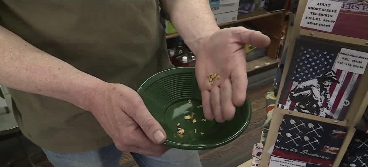 Mark Dayton with $750 worth of gold in Gold Country