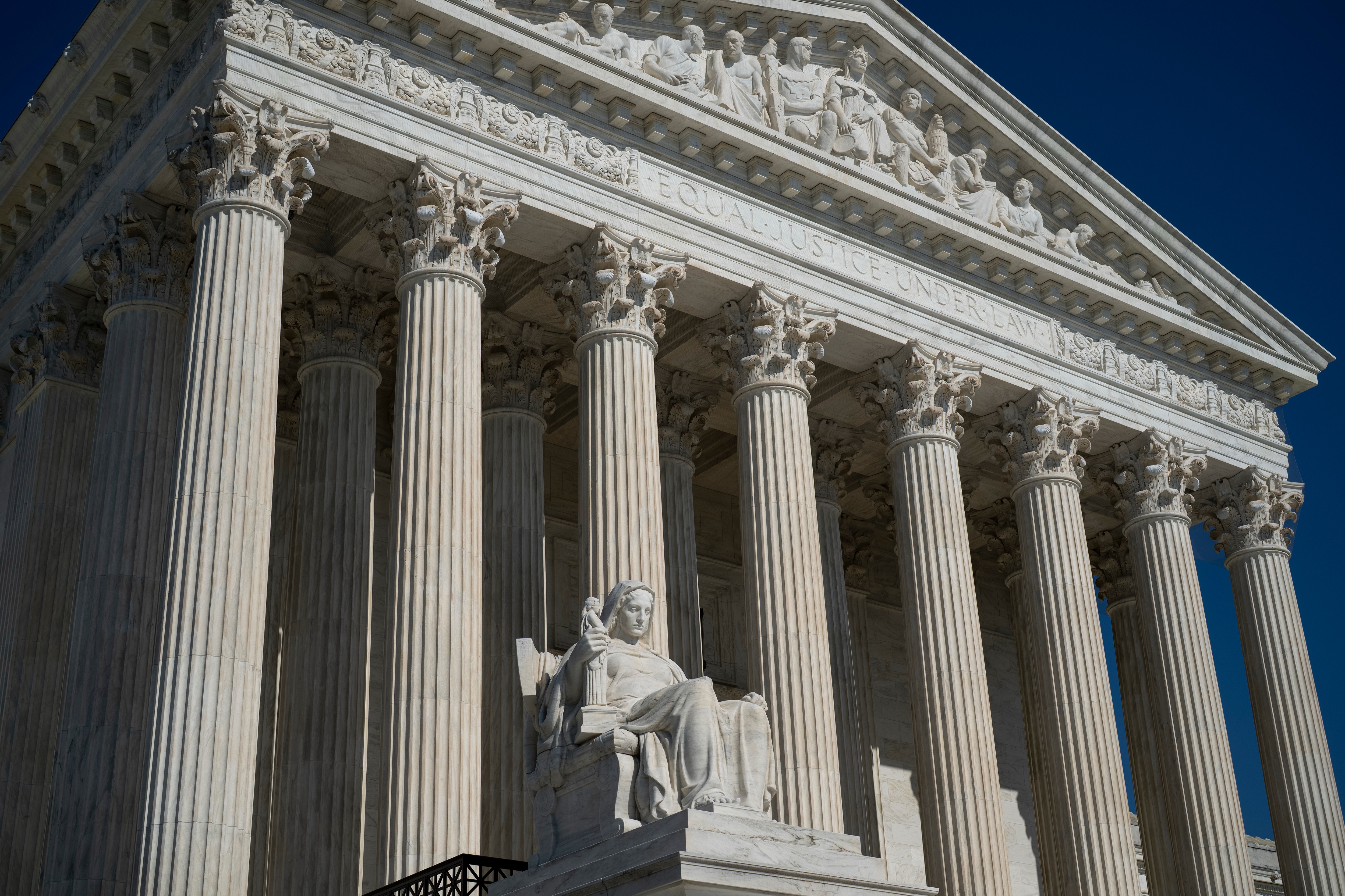 The Supreme Court is seen in Washington, Monday, May 18, 2026.