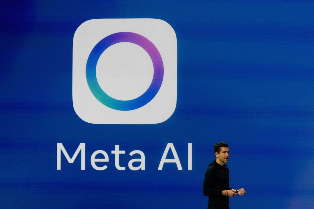 Meta Chief Product Officer Chris Cox speaks at LlamaCon 2025, an AI developer conference, in Menlo Park, Calif., April 29, 2025. 