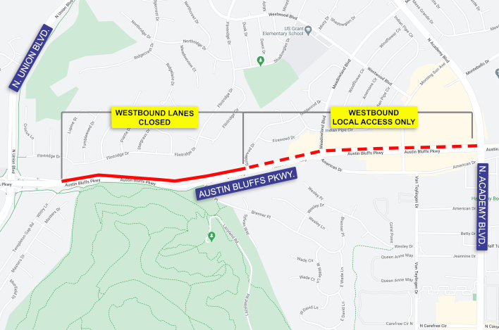 Austin Bluffs Parkway Closure