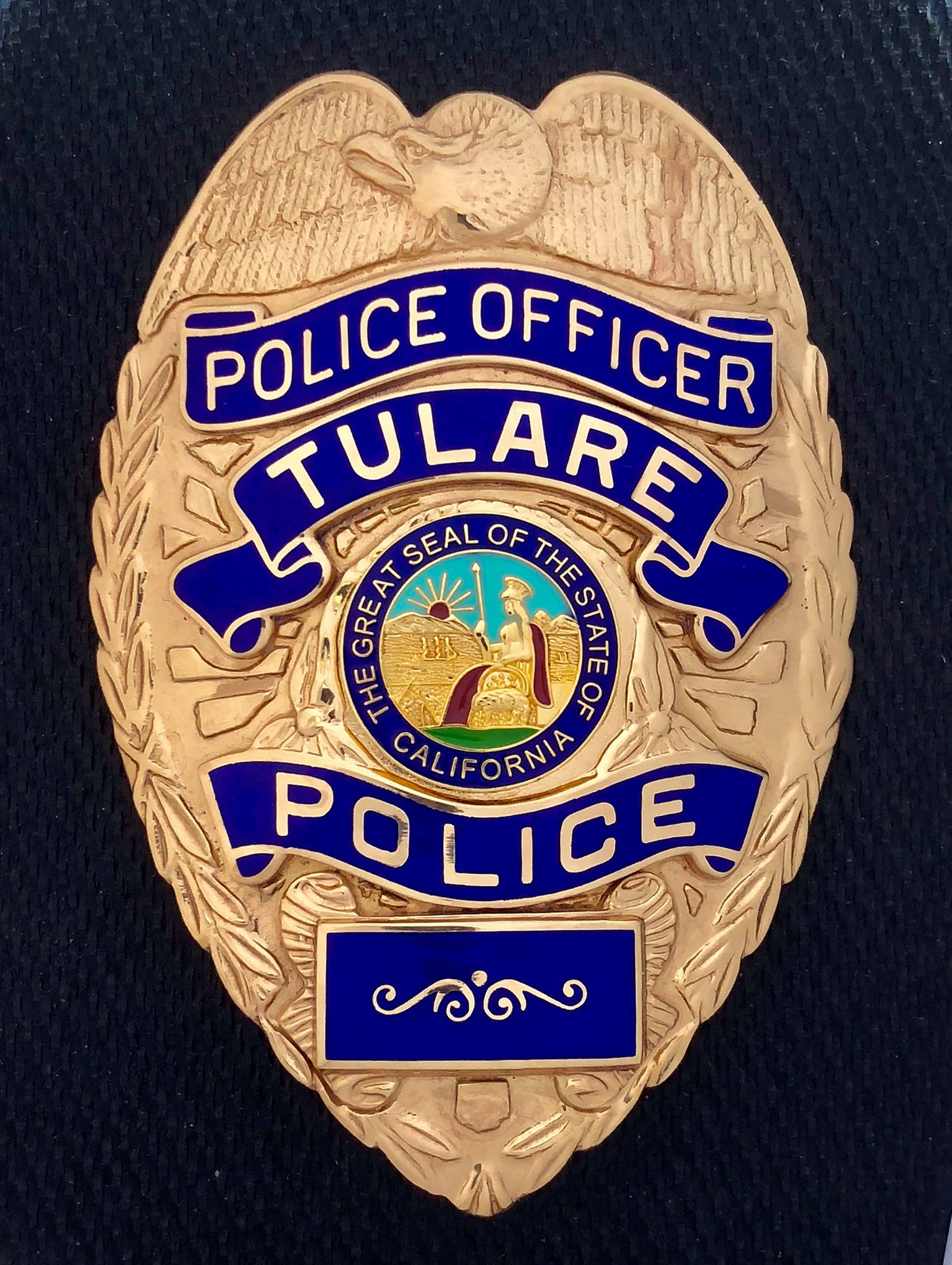 Tulare Police Department officer badge
