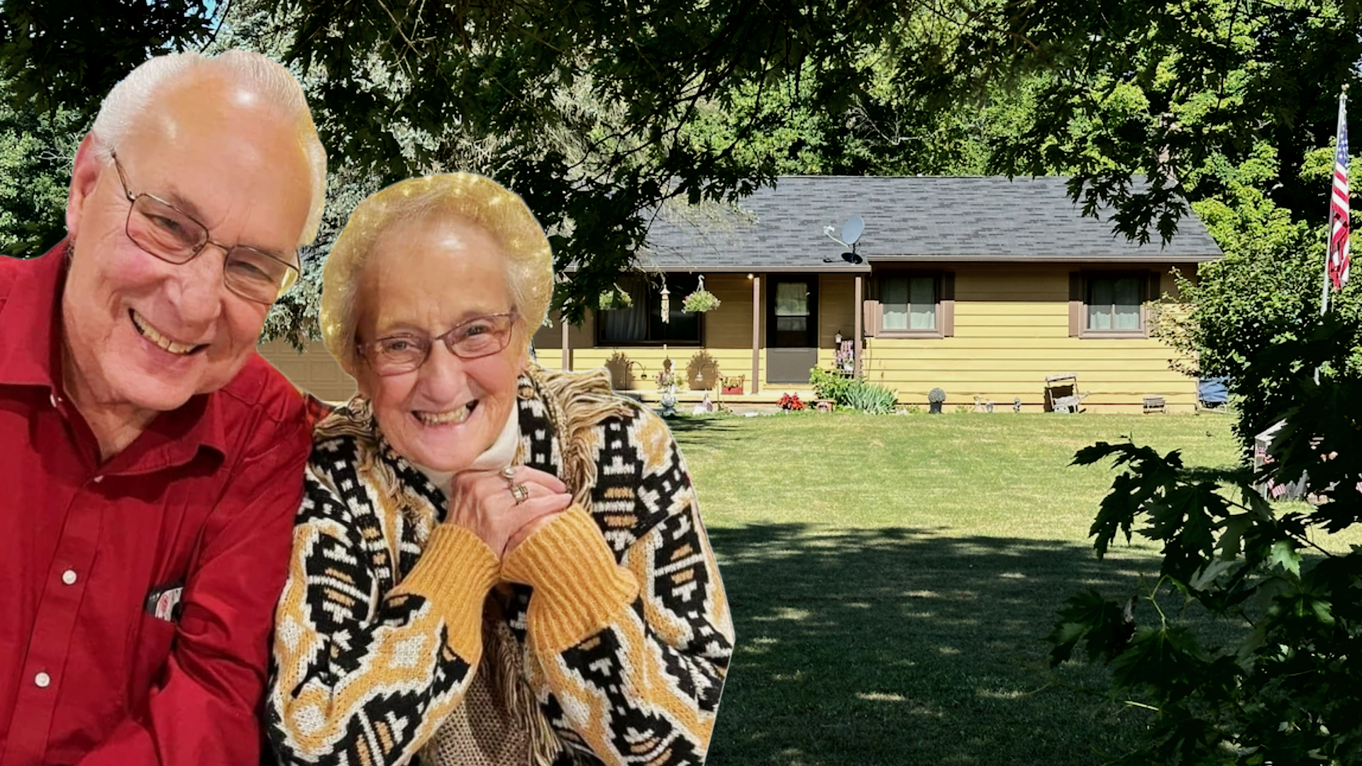 Jessie and Virginia Seward - Inset w. Montcalm Co Home