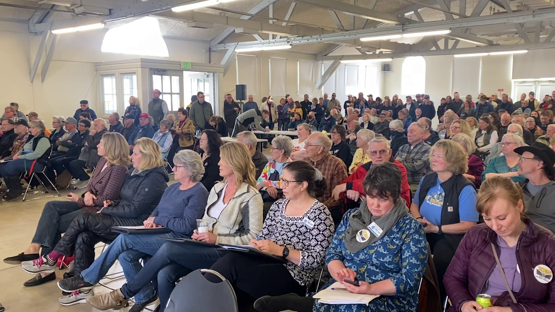 Merchant addresses voters at Montana ExpoPark