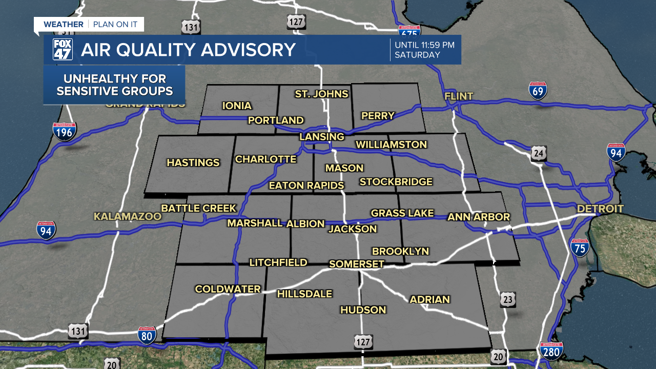 Air Quality Advisory continues in all of our neighborhoods through Saturday