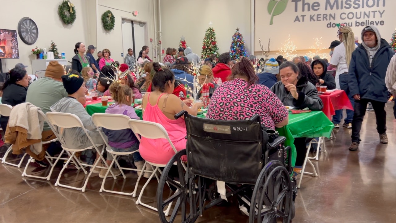 Rain couldn't stop the spirit of giving! The Mission at Kern County served their annual Community Christmas Meal to families in need. 