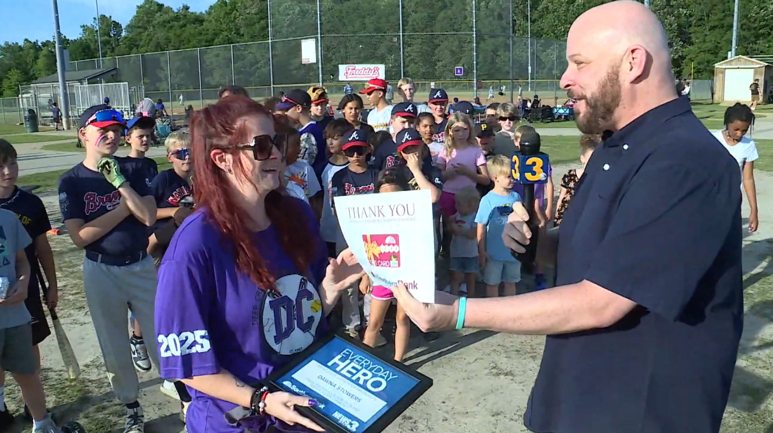 Dawna Stowers receives an Everyday Hero award