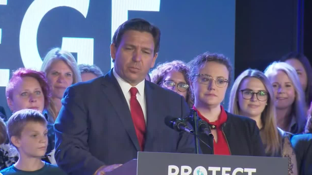 Florida Gov. Ron DeSantis speaks at a news conference at Nacion de Fe in Kissimmee on April 14, 2022.jpg