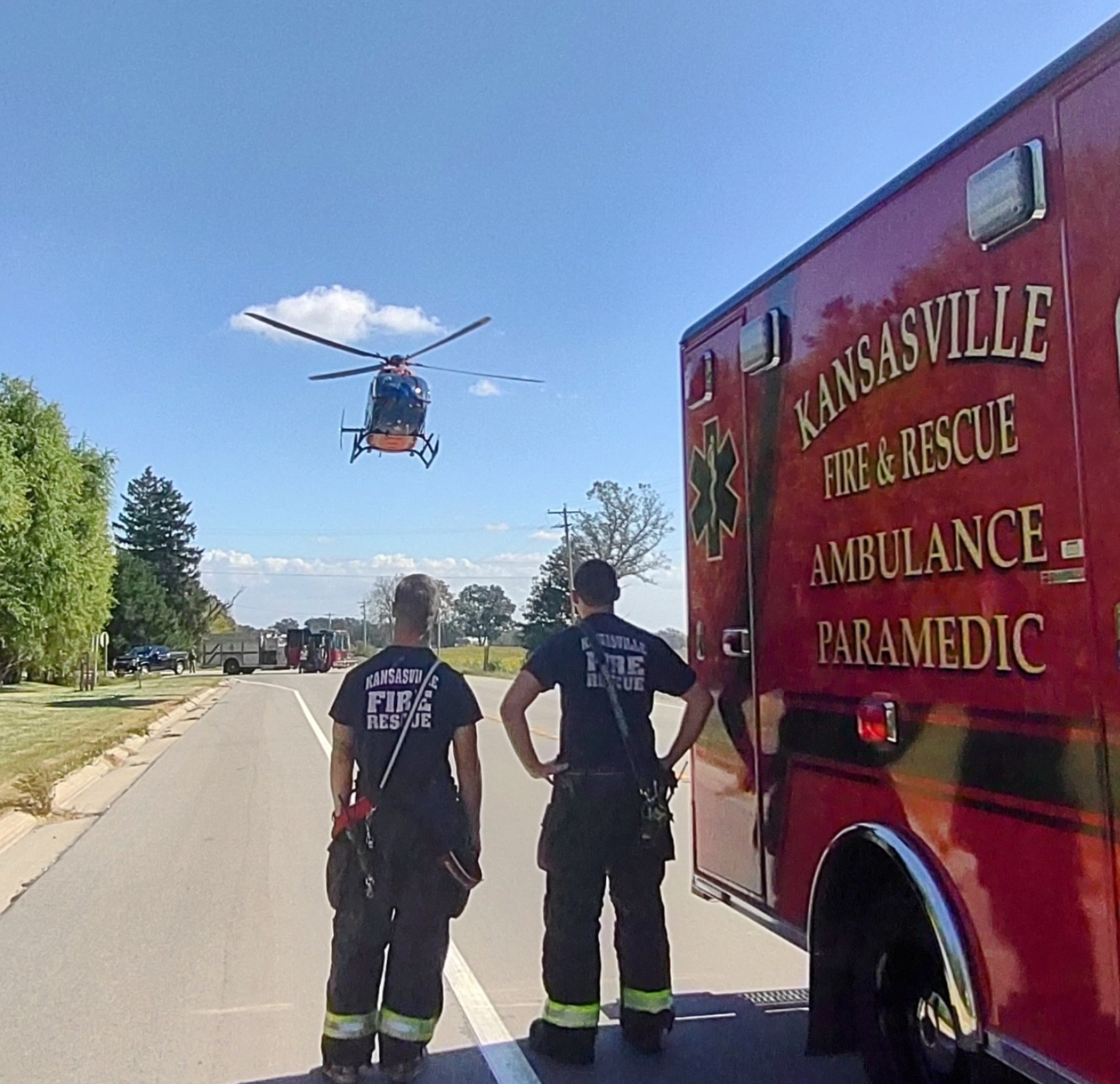 Motorcyclist taken by Flight for Life for traumatic injuries