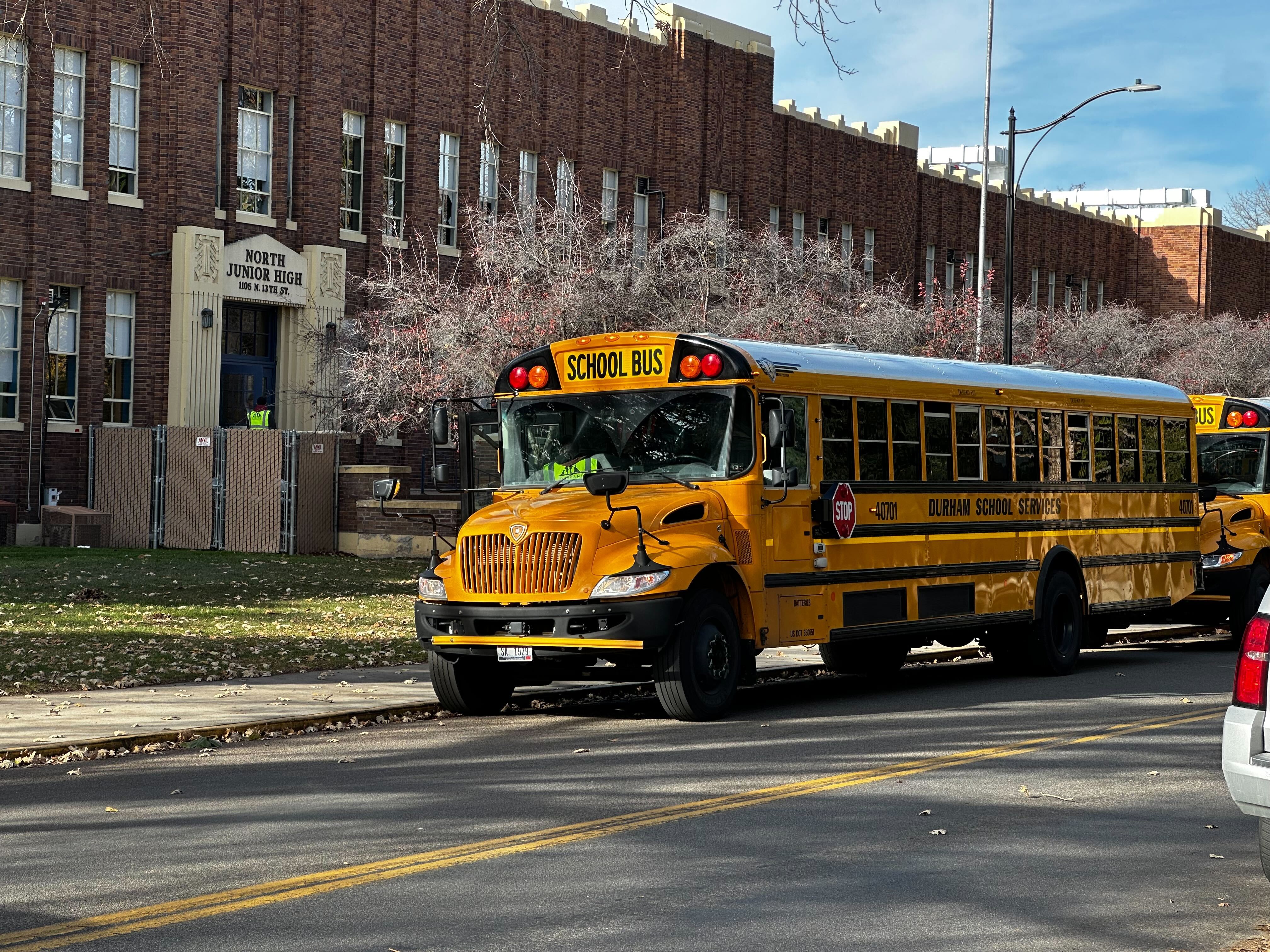 School bus at North Junior High