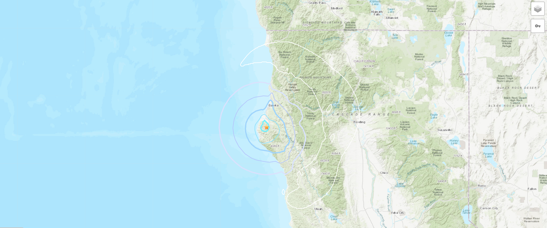 Rio Dell, California Earthquake, Monday, April 4, 2022