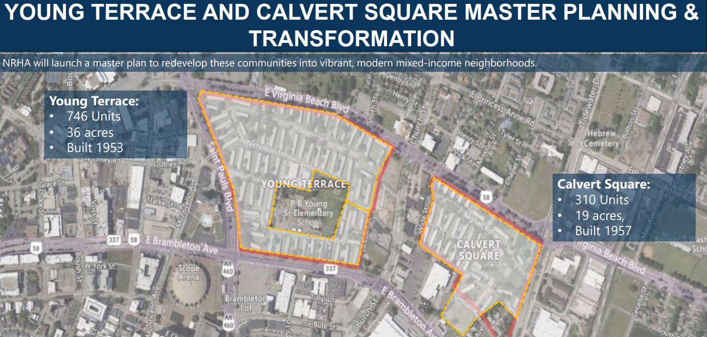 Young Terrace and Calvert Square map