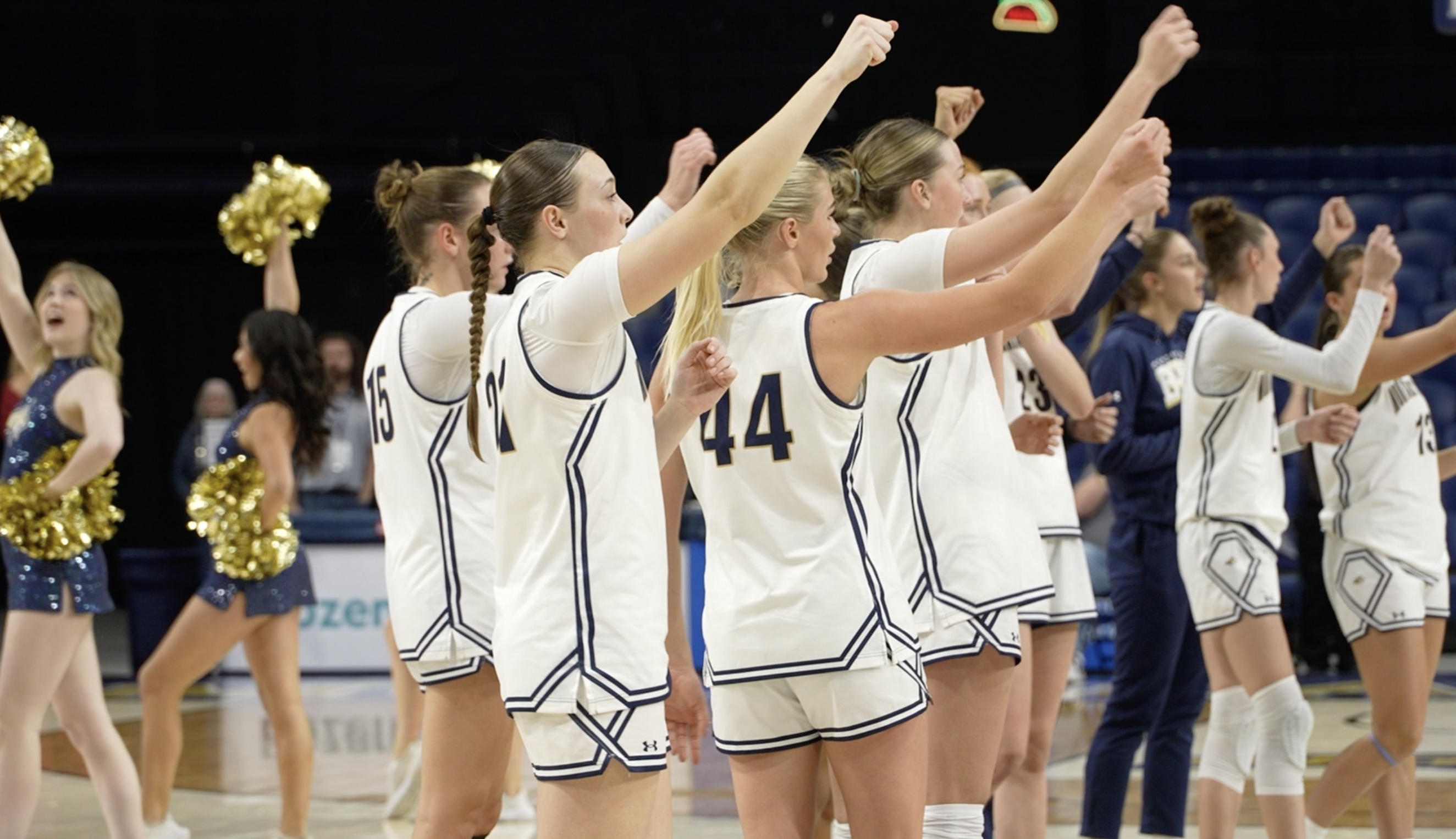 Montana State women celebrate after win over Northern Colorado