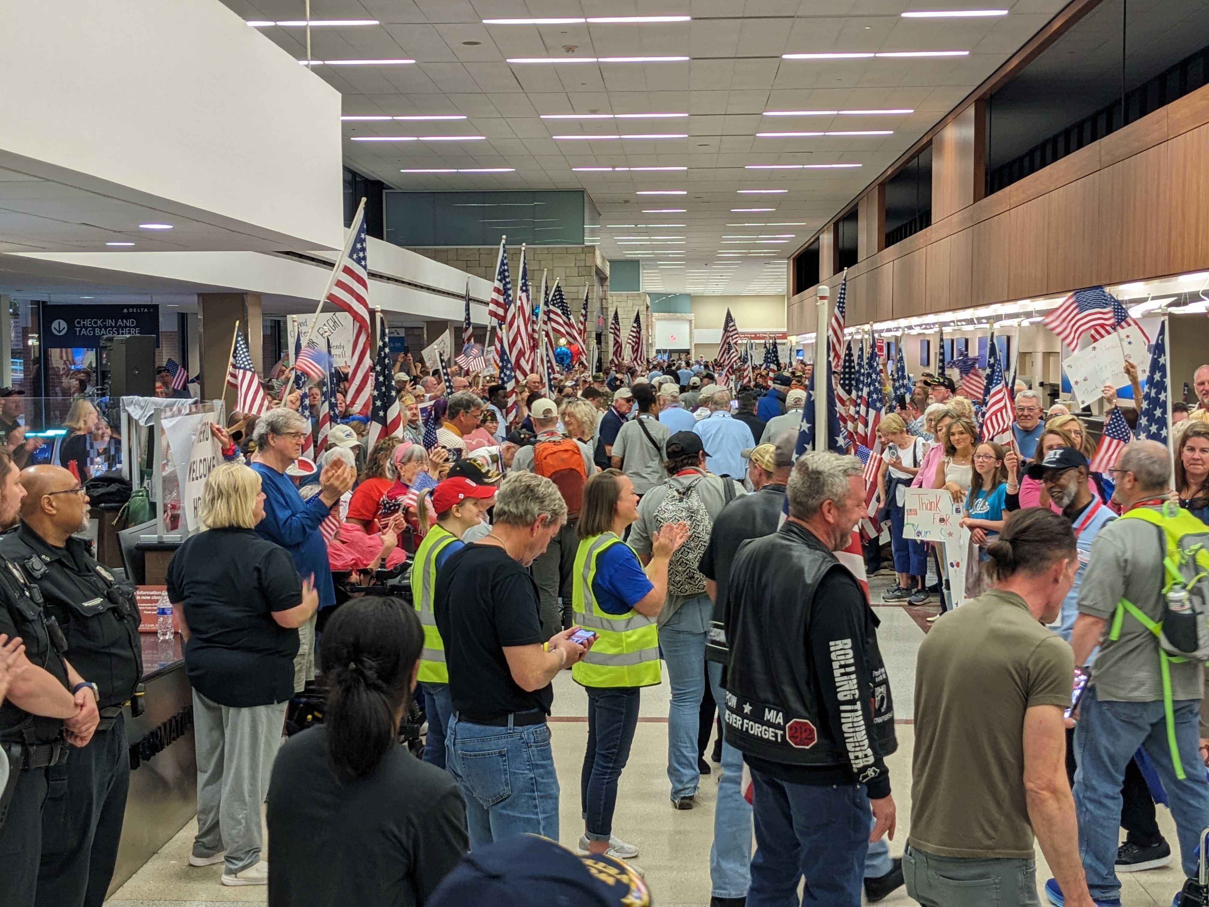 Veterans return from their Honor Flight